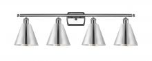 Innovations Lighting 516-4W-PC-MBC-8-PC-LED - Berkshire - 4 Light - 38 inch - Polished Chrome - Bath Vanity Light