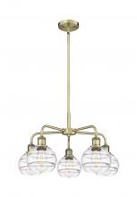 Innovations Lighting 516-5CR-AB-G556-6CL - Rochester - 5 Light - 24 inch - Antique Brass - Chandelier