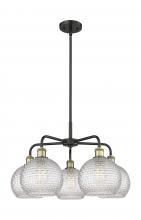 Innovations Lighting 516-5CR-BAB-G122C-8CL - Athens - 5 Light - 26 inch - Black Antique Brass - Chandelier