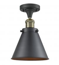 Innovations Lighting 517-1CH-BAB-M13-BK-LED - Appalachian - 1 Light - 8 inch - Black Antique Brass - Semi-Flush Mount