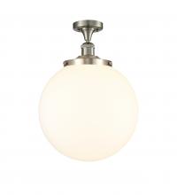 Innovations Lighting 517-1CH-SN-G201-14 - Beacon - 1 Light - 14 inch - Brushed Satin Nickel - Semi-Flush Mount