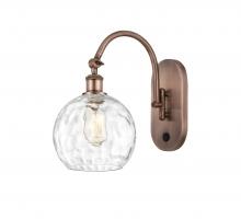 Innovations Lighting 518-1W-AC-G1215-8-LED - Athens Water Glass - 1 Light - 8 inch - Antique Copper - Sconce