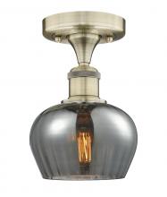 Innovations Lighting 616-1F-AB-G93 - Fenton - 1 Light - 7 inch - Antique Brass - Semi-Flush Mount