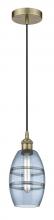 Innovations Lighting 616-1P-AB-G557-6BL - Vaz - 1 Light - 6 inch - Antique Brass - Cord hung - Mini Pendant