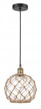  616-1P-BAB-G122-10RB - Edison - 1 Light - 10 inch - Black Antique Brass - Mini Pendant