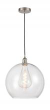 Innovations Lighting 616-1P-SN-G122-14-LED - Athens - 1 Light - 14 inch - Brushed Satin Nickel - Cord hung - Pendant