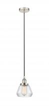  616-1PH-PN-G172 - Fulton - 1 Light - 7 inch - Polished Nickel - Cord hung - Mini Pendant