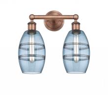 Innovations Lighting 616-2W-AC-G557-6BL - Vaz - 2 Light - 15 inch - Antique Copper - Bath Vanity Light