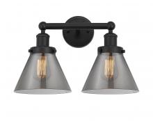 Innovations Lighting 616-2W-BK-G43 - Cone - 2 Light - 17 inch - Matte Black - Bath Vanity Light