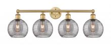 Innovations Lighting 616-4W-BB-G1213-8SM - Athens Deco Swirl - 4 Light - 35 inch - Brushed Brass - Bath Vanity Light