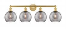 Innovations Lighting 616-4W-SG-G1213-8SM - Athens Deco Swirl - 4 Light - 35 inch - Satin Gold - Bath Vanity Light