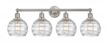 Innovations Lighting 616-4W-SN-G1213-8 - Athens Deco Swirl - 4 Light - 35 inch - Satin Nickel - Bath Vanity Light