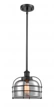 Innovations Lighting 916-1S-BK-G73-CE-LED - Bell Cage - 1 Light - 8 inch - Matte Black - Mini Pendant