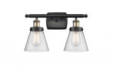 Innovations Lighting 916-2W-BAB-G64-LED - Cone - 2 Light - 16 inch - Black Antique Brass - Bath Vanity Light