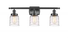 Innovations Lighting 916-3W-BK-G513-LED - Bell - 3 Light - 26 inch - Matte Black - Bath Vanity Light