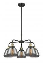 Innovations Lighting 916-5CR-BAB-G173 - Fulton - 5 Light - 26 inch - Black Antique Brass - Chandelier