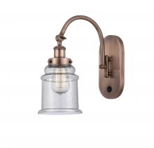 Innovations Lighting 918-1W-AC-G184-LED - Canton - 1 Light - 7 inch - Antique Copper - Sconce