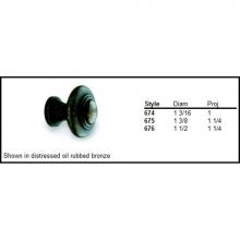 Colonial Bronze 674-15 - 1.1875'' diameter Round, stepped Cabinet Knob, Back-to-Back Shower Door Knob Kit hand fi