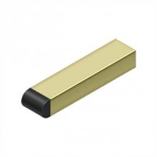 Deltana BDSR40U3-UNL - 4'' Contemporary Half-Cylinder Tip Baseboard Bumper, Solid Brass