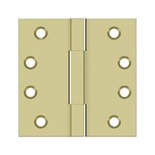 Deltana DSBS43-UNL - 4''x 4'' Square Knuckle Hinges, Solid Brass