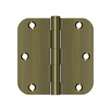 Deltana S35R5BK5 - 3-1/2'' x 3-1/2'' x 5/8'' Radius Hinge, Residential Thickness