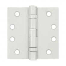 Deltana S44HDBBUSPW - 4'' x 4'' Square Hinge, HD, Ball Bearings