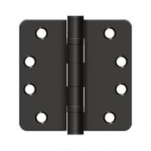 Deltana S44R4HDB10B - 4'' x 4'' x 1/4'' Radius Hinge, HD, Ball Bearings