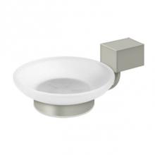 Deltana ZA2012-15 - Soap Holder W/Glass Za Series, Satin Nickel