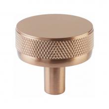 Emtek 86655.CCKSCU.KNKUS14 - SELECT Cabinet Knob 1-1/4'', Conical Stem Satin Copper, Knurled Knob US14