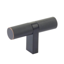 Emtek 86656.RCBUS10B.KNUS10B - Select Cabinet T-Knob 2-1/4'' overall, Rectangular Bar Stem US10B, Knurled Bar US10B