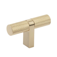 Emtek 86656.RCBUS4.KNUS4 - Select Cabinet T-Knob 2-1/4'' overall, Rectangular Bar Stem US4, Knurled Bar US4