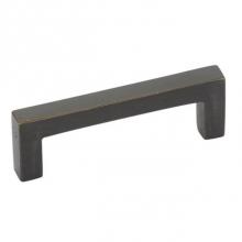 Emtek 86668FB - Rustic Modern Cabinet Pull, 4'' C-C, FB