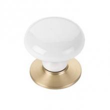 Emtek 86001US10B - Porcelain Cabinet Knob, Ice White, 1-3/8'', US10B