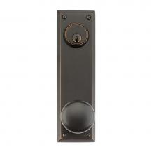 Emtek 8980ASUS10B - Passage Single Keyed, Sideplate Locksets Quincy 5-1/2'' Center to Center Keyed, Astoria