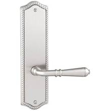 Emtek 7710MDCUS10B - Passage, Sideplate Locksets Rope Non-Keyed 9-5/8'', Modern Disc Crystal Knob, US10B