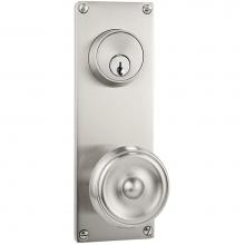 Emtek 8112SQUUS10B - Passage Single Keyed, Sideplate Locksets Modern 3-5/8'' Center to Center Keyed, Square K