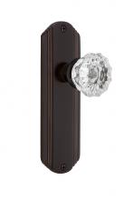 Nostalgic Warehouse 700000 - Nostalgic Warehouse Deco Plate Passage Crystal Glass Door Knob in Timeless Bronze