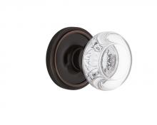 Nostalgic Warehouse 700226 - Nostalgic Warehouse Classic Rosette Passage Round Clear Crystal Glass Door Knob in Timeless Bronze