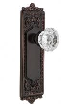 Nostalgic Warehouse 700284 - Nostalgic Warehouse Egg & Dart Plate Passage Crystal Glass Door Knob in Timeless Bronze