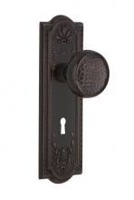 Nostalgic Warehouse 700421 - Nostalgic Warehouse Meadows Plate with Keyhole Passage Craftsman Door Knob in Timeless Bronze