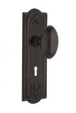 Nostalgic Warehouse 700423 - Nostalgic Warehouse Meadows Plate with Keyhole Passage Homestead Door Knob in Timeless Bronze