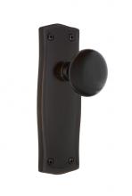 Nostalgic Warehouse 700885 - Nostalgic Warehouse Prairie Plate Double Dummy Black Porcelain Door Knob in Timeless Bronze