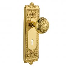 Nostalgic Warehouse 701101 - Nostalgic Warehouse Egg & Dart Plate with Keyhole Privacy Egg & Dart Door Knob in Polished