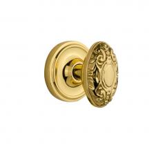 Nostalgic Warehouse 701164 - Nostalgic Warehouse Classic Rosette Single Dummy Victorian Door Knob in Polished Brass