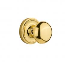 Nostalgic Warehouse 701169 - Nostalgic Warehouse Classic Rosette Single Dummy New York Door Knob in Polished Brass