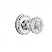 Nostalgic Warehouse 701197 - Nostalgic Warehouse Classic Rosette Privacy Crystal Glass Door Knob in Bright Chrome