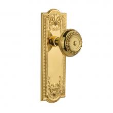 Nostalgic Warehouse 701251 - Nostalgic Warehouse Meadows Plate Privacy Meadows Door Knob in Polished Brass