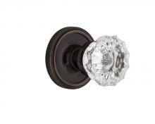 Nostalgic Warehouse 701540 - Nostalgic Warehouse Classic Rosette Privacy Crystal Glass Door Knob in Timeless Bronze