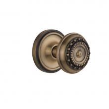 Nostalgic Warehouse 701852 - Nostalgic Warehouse Classic Rosette Privacy Meadows Door Knob in Antique Brass