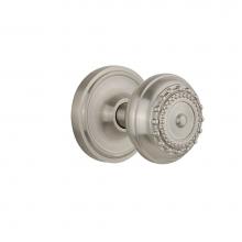 Nostalgic Warehouse 701854 - Nostalgic Warehouse Classic Rosette Privacy Meadows Door Knob in Satin Nickel